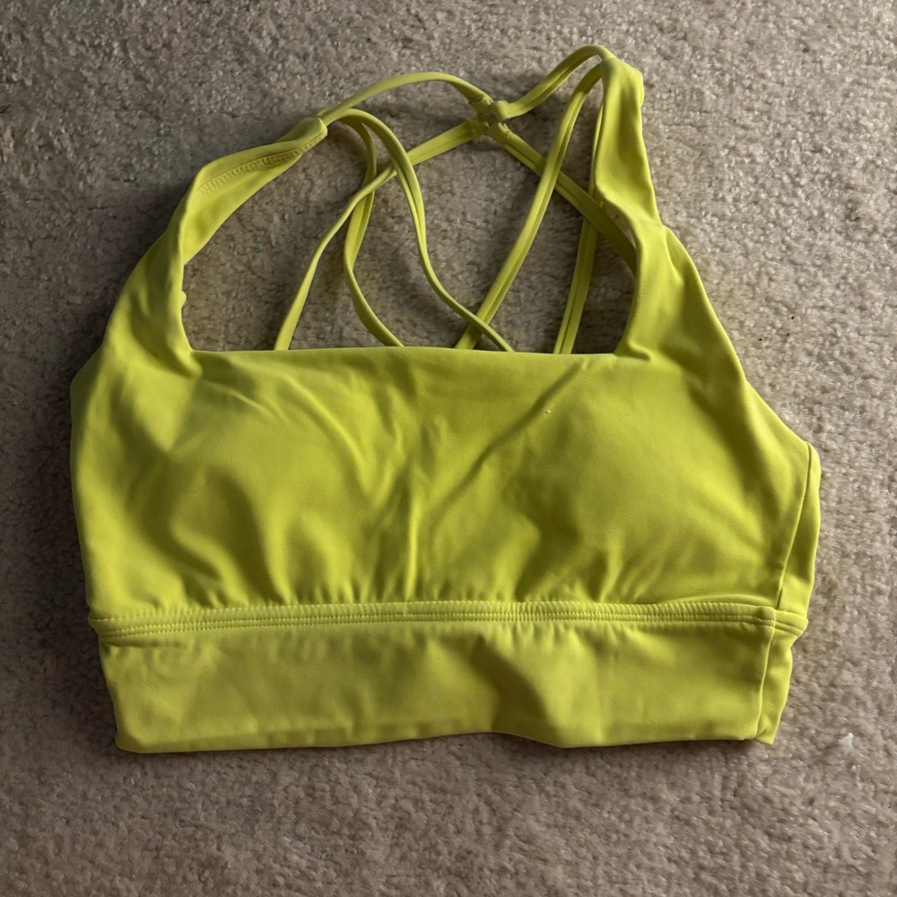 Buffbunny revolution sports bra tiki yellow- size medium